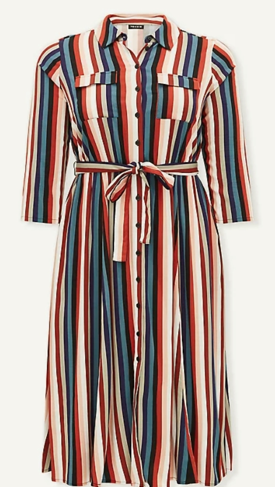 Torrid striped button up Dress
